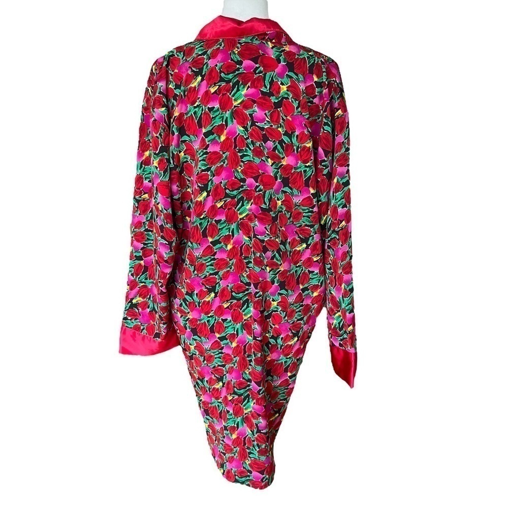VICTORIA’S SECRET Gold Label Tulip Print Silky Sleep Shirt - Picture 4 of 6